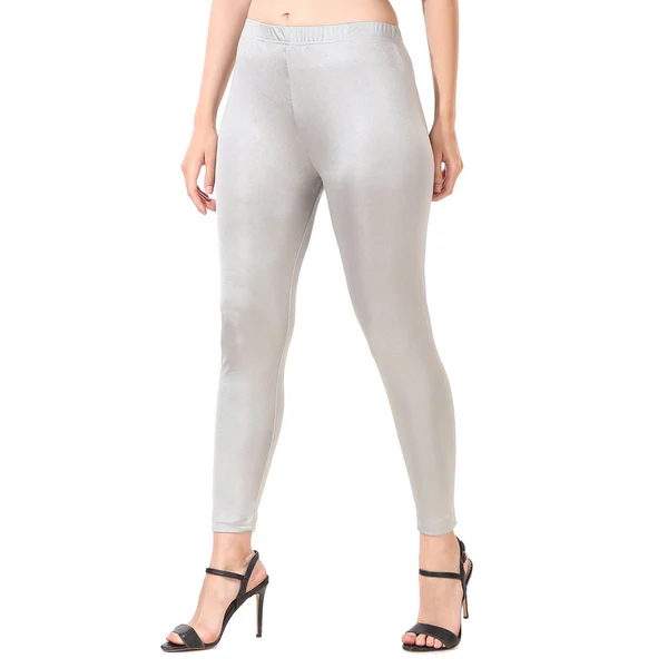 SHIMMER LEGGINGS WITH SHIMMER SHAWL COMBO- WHITE