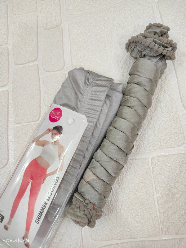 sliver shimmer leggings with shimmer dupatta combo