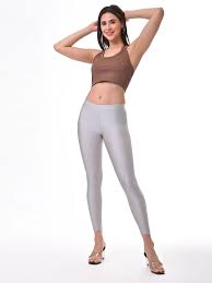 sliver shimmer leggings with shimmer dupatta combo